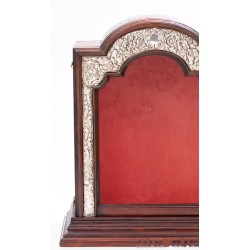 Hornacina Vintage Luis XVI - Marco de Plata y Madera de Roble con Tapizado Damasco