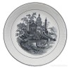 Plato de Loza Sevillana Pickman - Escena Oriental en Blanco y Negro