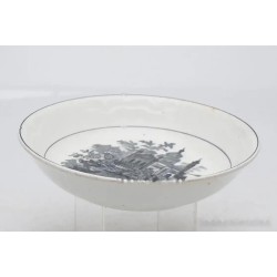 Plato de Loza Sevillana Pickman - Escena Oriental en Blanco y Negro