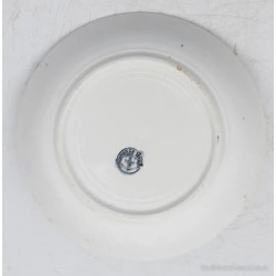 Plato de Loza Sevillana Pickman - Escena Oriental en Blanco y Negro
