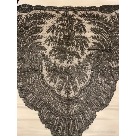 Mantilla Vintage de Cambray - Obra Maestra del Encaje Chantilly