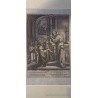Grabado Religioso Histórico - Escena Religiosa en Blanco y Negro
