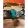 Brazalete Étnico de Plata Tibetana - Joya con Turquesas y Corales