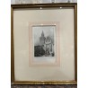 Grabado Histórico de la Giralda de Sevilla - Arquitectura Monumental Española