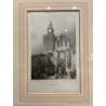 Grabado Histórico de la Giralda de Sevilla - Arquitectura Monumental Española