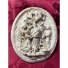Relieve Escultural Religioso - Escena de la Crucifixión en Espuma de Mar