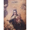 Óleo Barroco del Siglo XVII - Virgen del Carmen en Marco Dorado
