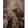Óleo Barroco del Siglo XVII - Virgen del Carmen en Marco Dorado