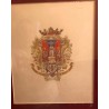 Escudo Heráldico de Sevilla - Acuarela con Marco Elegante