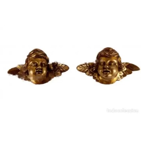 Querubines Dorados - Esculturas Decorativas de Estilo Barroco