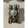 Conjunto de Joyería de Diseño Contemporáneo - Plata, Perlas y Gemas