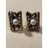 Conjunto de Joyería de Diseño Contemporáneo - Plata, Perlas y Gemas