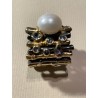 Conjunto de Joyería de Diseño Contemporáneo - Plata, Perlas y Gemas