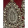 Cuello Vintage con Bordado de Plata - Pieza Artesanal de Alta Costura