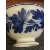 Cuencos de Porcelana Francesa Sarreguemines - Diseño Floral Azul y Blanco