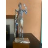 Escultura en metal de un torero