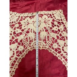 Cuello Vintage de Encaje Elaborado - Pieza Textil de Alta Costura