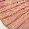 Manto Litúrgico en Seda Rosa con Bordados Dorados - Pieza Textil Religiosa