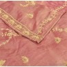 Manto Litúrgico en Seda Rosa con Bordados Dorados - Pieza Textil Religiosa