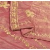 Manto Litúrgico en Seda Rosa con Bordados Dorados - Pieza Textil Religiosa