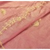 Manto Litúrgico en Seda Rosa con Bordados Dorados - Pieza Textil Religiosa