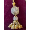 Borlas Decorativas de Joyería - Adorno en Metal Dorado y Circonitas