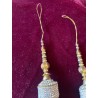 Borlas Decorativas de Joyería - Adorno en Metal Dorado y Circonitas
