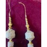 Borlas Decorativas de Joyería - Adorno en Metal Dorado y Circonitas