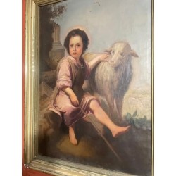 Óleo del Siglo XIX - Inspiración en la Escuela de Murillo