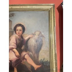 Óleo del Siglo XIX - Inspiración en la Escuela de Murillo