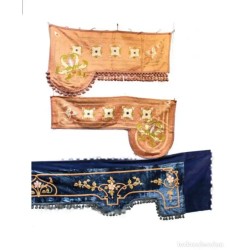 Guardamangas Victorianos - Piezas Textiles de Terciopelo y Seda del Siglo XIX
