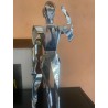 Escultura en metal de un torero