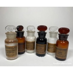 Colección Vintage de Frascos de Botica - Cristal Tallado Principios Siglo XX