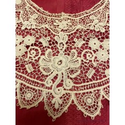 Cuello Vintage de Guipur - Encaje Artesanal Europeo Siglo XIX