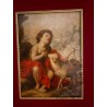 Pintura Religiosa Óleo - Réplica del Buen Pastor Estilo Bartolomé Esteban Murillo