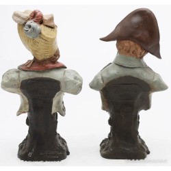 Bustos Vintage Austriacos Goldscheider - Figuras Históricas Policromadas Siglo XX