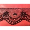 Encaje Vintage Negro - Pieza Textil Artesanal de Colección Histórica