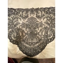 Mantilla Histórica de Cambray - Pieza Textil de Alta Costura Siglo XIX