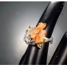 Anillo de plata con flor de coral