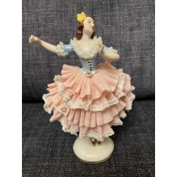Figura de Bailarina Vintage en Porcelana - Escultura de Danza Clásica