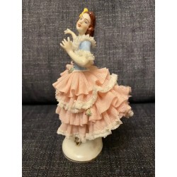 Figura de Bailarina Vintage en Porcelana - Escultura de Danza Clásica