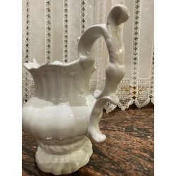 Jarra Vintage de Porcelana Blanca - Estilo Cartuja Pickman Clásico