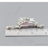 Broche de plata con turmalina de 12 ct.