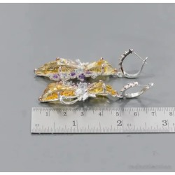 Pendientes de plata con citrinos