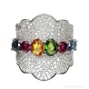 Anillo de plata con citrinos y topacios