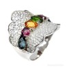 Anillo de plata con citrinos y topacios