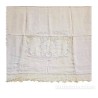 Juego de cama de hilo bordado con encaje de bolillo - principios del S.XX