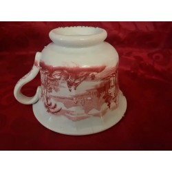 Taza de Desayuno Antigua Cartuja Pickman - Porcelana Modelo Vista Rosa Vintage
