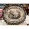 Bandeja Antigua La Cartuja Pickman - Porcelana Decorativa Escena Romántica