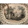 Bandeja Antigua La Cartuja Pickman - Porcelana Decorativa Escena Romántica